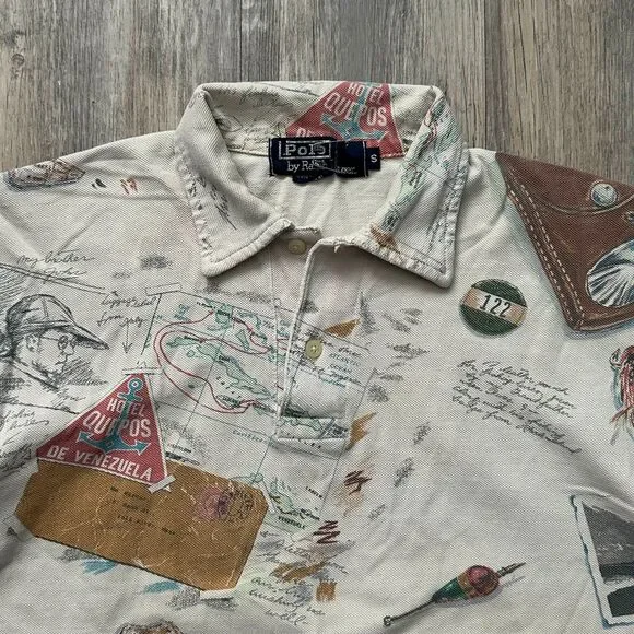 Vintage 1994 Polo Ralph Lauren Polo Sportsman Camping Fishing Shirt Size Small - Picture 5 of 8